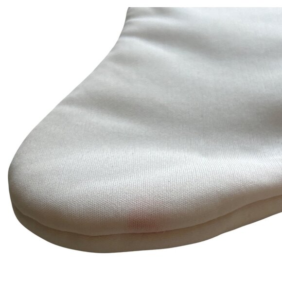 Vtg Babys First Christmas Stocking With Red Fuzzy Cuff & Printed Santa Graphic - Picture 4 of 5